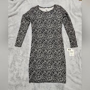 Elegant Black and White Patterned Dress By LulaRoe
